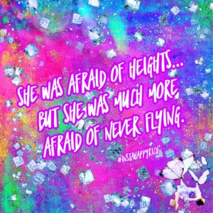 She was afraid of heights... but she was much more afraid of never flying. #InstaHappyRich